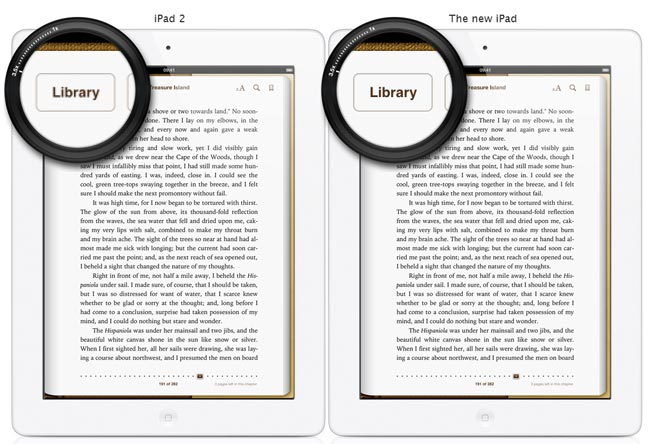 iPad 2 vs ‘the new iPad’, Resolutionary?