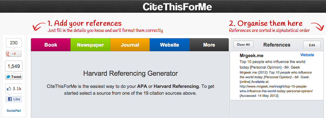 Find creating document references boring? Not anymore, Enter CiteThisForMe.com