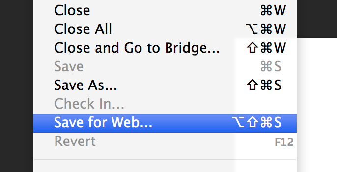Save for Web