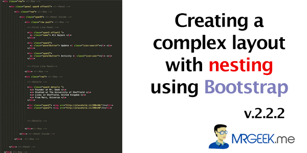 Creating a complex layout with nesting using Bootstrap