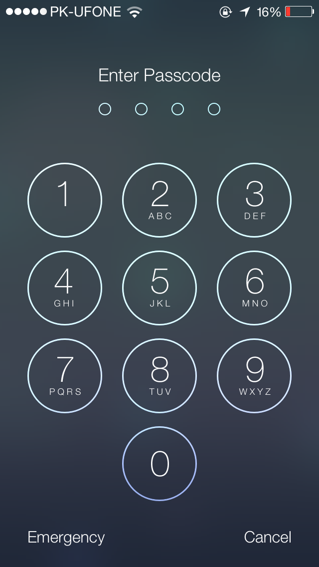 Passcode iOS 7