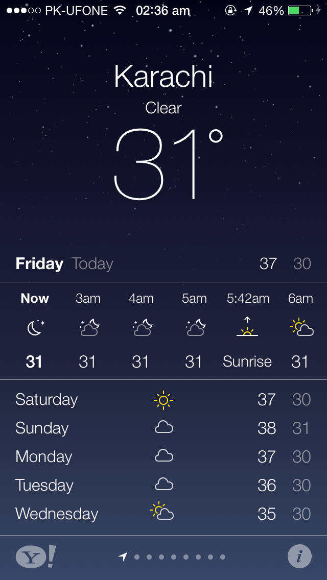 Weather iOS 7