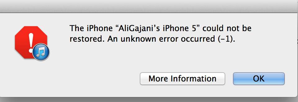 iOS 7 install error