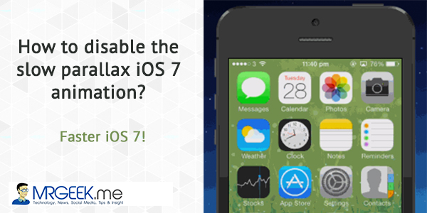 How to disable the slow parallax iOS 7 animation? Faster iOS 7!